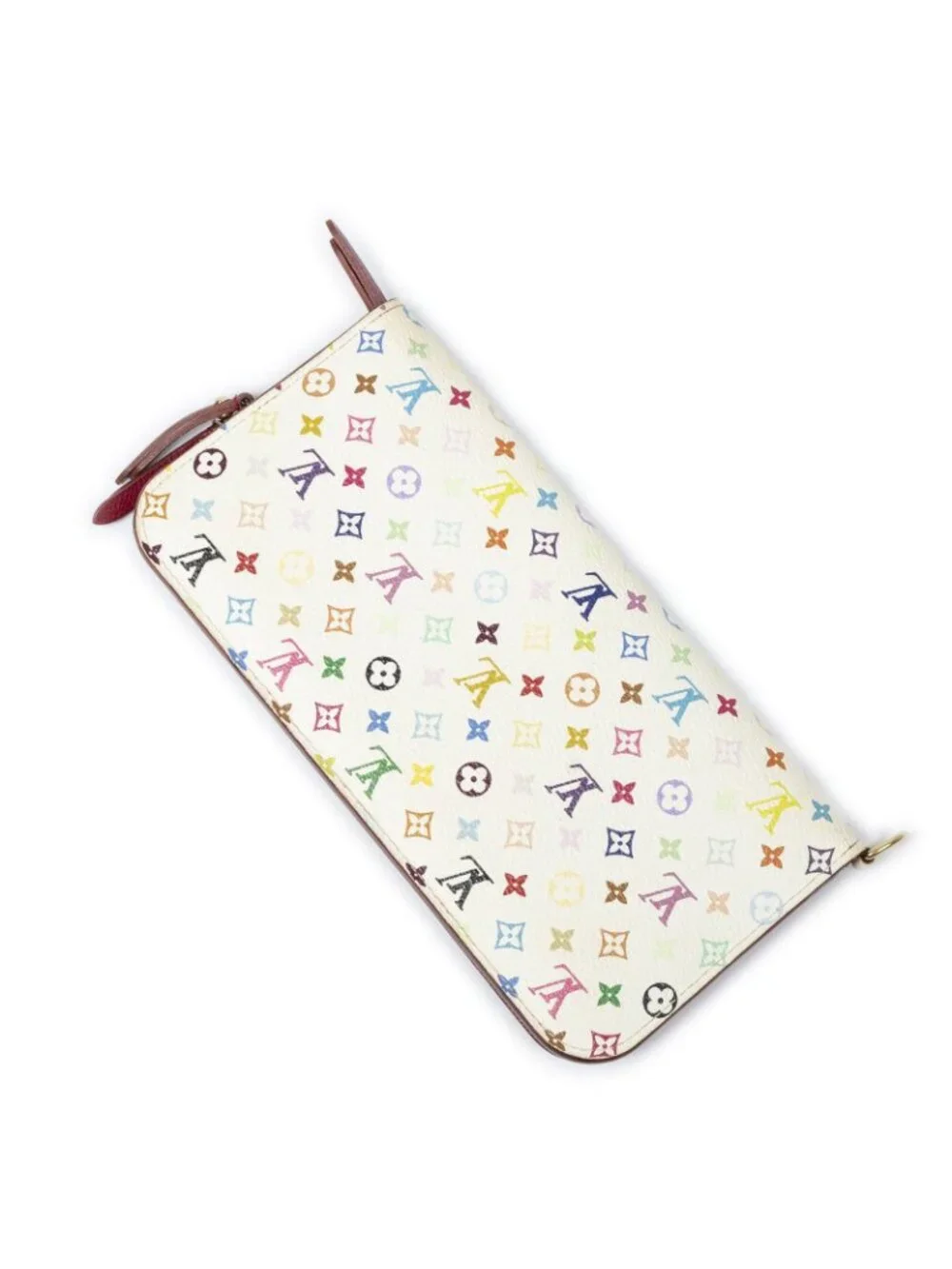 Louis Vuitton Portefeuille Insolite White Burgundy Multicolor Monogram Wallet